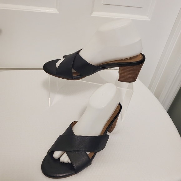 EC Vionic Lorne Black Leather Crisscross Sandals Size 10, Business, Clas… - Picture 5 of 15